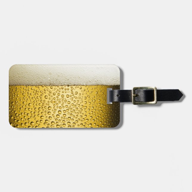 Étiquette À Bagage Bubbles de bière Ale Amber Boisson (Devant horizontal)