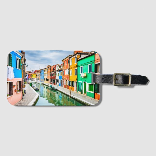 Étiquette À Bagage Burano, Italie (Devant Horizontal)