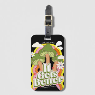Étiquette À Bagage Ça devient mieux   Good Vibes et sensations Super 
