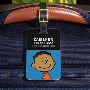 Étiquette À Bagage cacahuètes   Franklin Smile