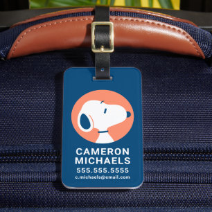 Étiquette À Bagage cacahuètes Snoopy Dark Blue Deco Dreams