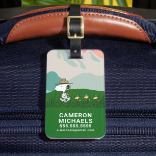 Étiquette À Bagage cacahuètes   Snoopy Leader du Pack