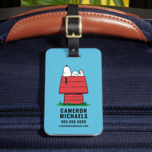 Étiquette À Bagage cacahuètes Snoopy Napping