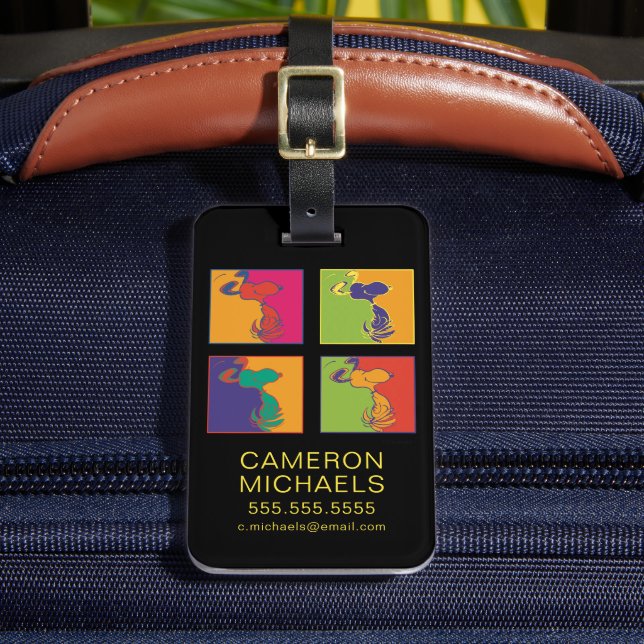 Étiquette À Bagage cacahuètes | Snoopy Pop Art Moderne (Insitu Rectoal 2)