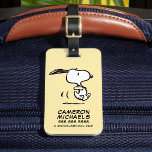 Étiquette À Bagage cacahuètes   Snoopy Running