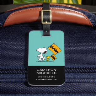 Étiquette À Bagage cacahuètes   Snoopy & Woodstock
