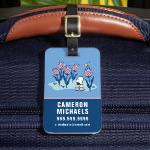 Étiquette À Bagage cacahuètes Snoopy & Woodstock Flower Garden