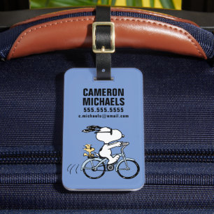 Étiquette À Bagage cacahuètes   Vélo Snoopy & Woodstock