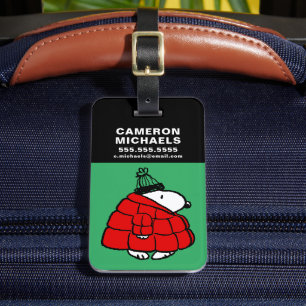 Étiquette À Bagage cacahuètes   Veste Snoopy Red Puffer