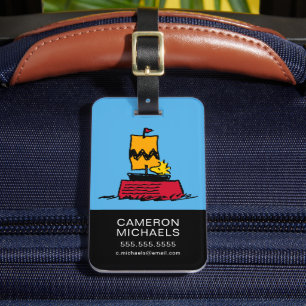 Étiquette À Bagage cacahuètes   Woodstock Snoopy Plat Bateau à voile
