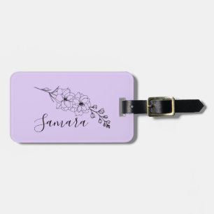 Étiquette À Bagage Cadeau personnalisé juillet Fleur de naissance Del