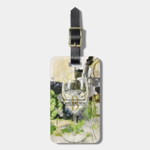 Étiquette À Bagage Cadeau pour les amateurs de vin - MONOGRAM élégant