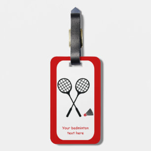 Étiquette À Bagage Cadeaux de badminton, raquette et billetterie pers