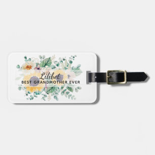 Étiquette À Bagage Cadeaux GRANDMA - Tournesol Thème Personnalisé