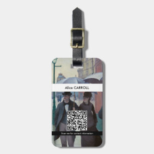 Étiquette À Bagage Caillebotte - Paris Street ; Rainy Day - QR Code