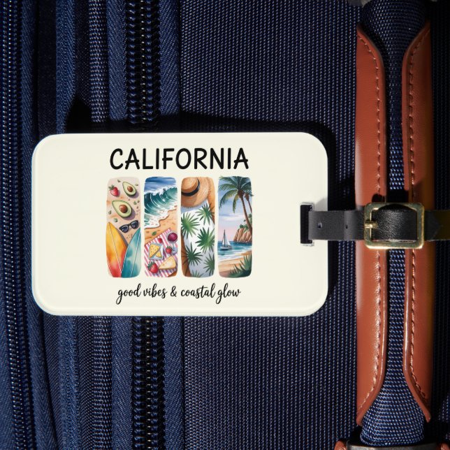 Étiquette À Bagage Californie - Good Vibes & Coastal Glow (Insitu Rectoal 4)
