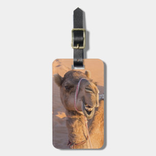 Étiquette À Bagage Camel avec une drôle d'expression faciale - Oman