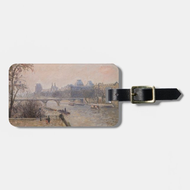 Étiquette À Bagage Camille Pissarro - La Seine et le Louvre (Devant horizontal)