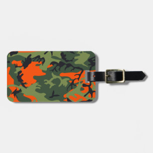 Étiquette À Bagage Camo Chasseur orange