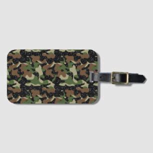Étiquette À Bagage Camo de brousse USA Armée vert olive noir étincell