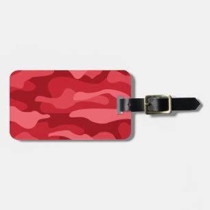 Étiquette À Bagage Camo de couleur rouge impériale