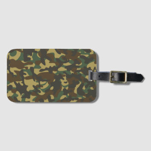 Étiquette À Bagage Camouflage de forêt