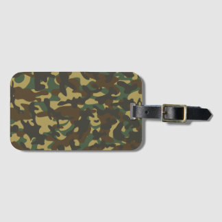 Étiquette À Bagage Camouflage forestier