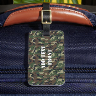 Étiquette À Bagage Camouflage militaire de Woodland