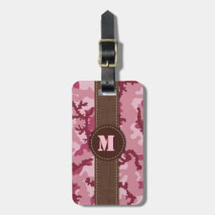 Étiquette À Bagage Camouflage rose