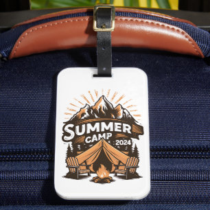 Étiquette À Bagage Camp d'été 2024 Vacances de camping d'été Correspo
