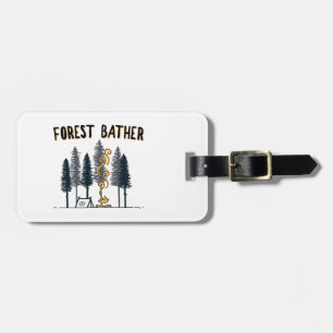 Étiquette À Bagage Camping de Béton forestier