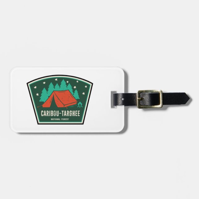 Étiquette À Bagage Camping forestier national Caribou-Targhee (Devant horizontal)