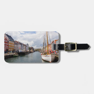 Étiquette À Bagage Canal avec bateaux   Copenhague