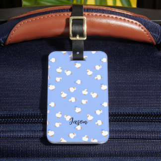 Étiquette À Bagage Canards mignons kawaii illustrés à la main en cont