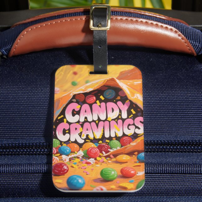 Étiquette À Bagage "Candy Cravings" Vibrant Candy - Thème (Insitu Rectoal 2)