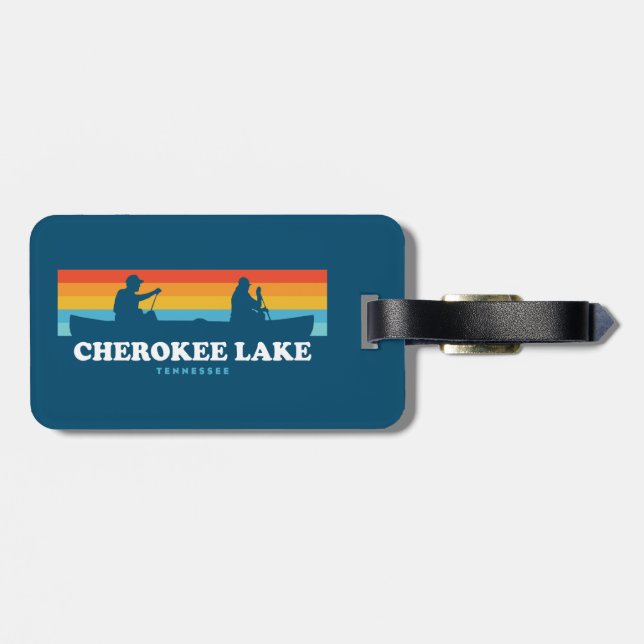 Étiquette À Bagage Canoë Cherokee Lake Tennessee (Dos horizontal)
