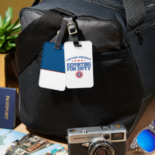 Étiquette À Bagage Capitaine America   Déclaration En Devoir
