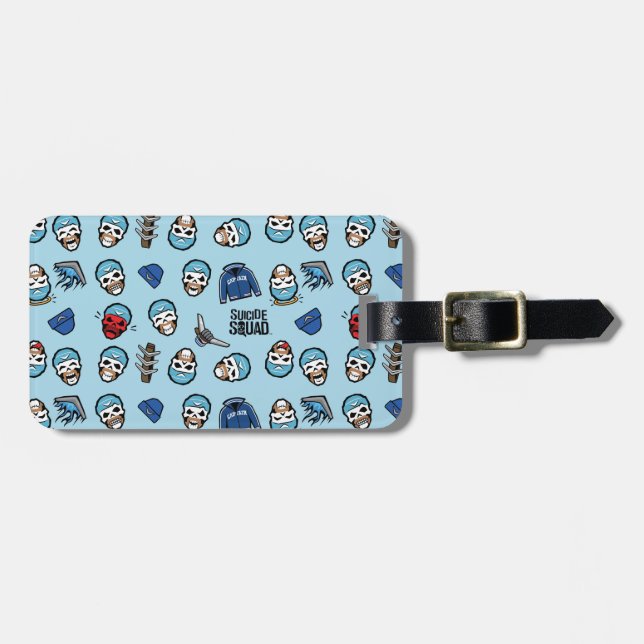 Étiquette À Bagage Capitaine Boomerang Emoji Pattern du peloton | de (Devant horizontal)