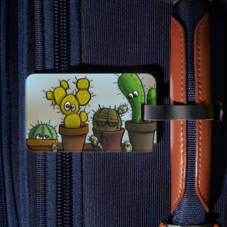 Étiquette À Bagage Caractères Cactus