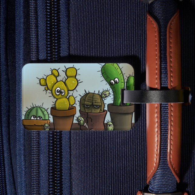 Étiquette À Bagage Caractères Cactus (Verso Insitu 2)