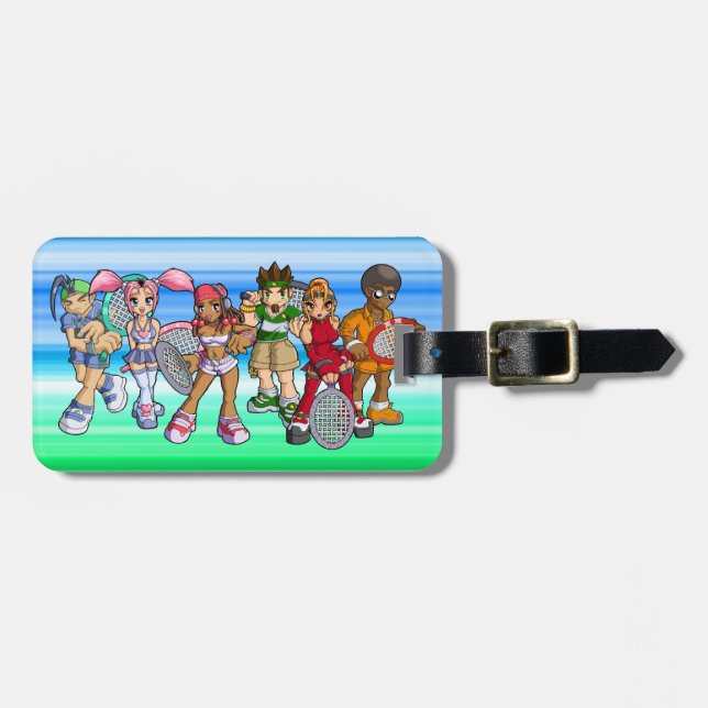 Étiquette À Bagage Caractères de tennis d'Anime (Devant horizontal)