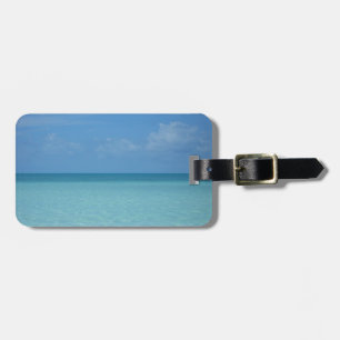 Étiquette À Bagage Caraïbes Horizon Tropical Turquoise Bleu
