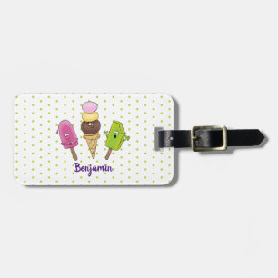Étiquette À Bagage Caricature drôles de glace popsicle dessin animé t