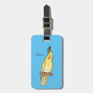 Étiquette À Bagage Caricature pour oiseaux Cockatiel