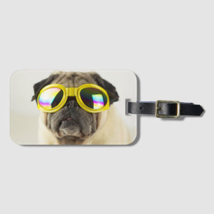 Étiquette À Bagage Carlin avec lunettes