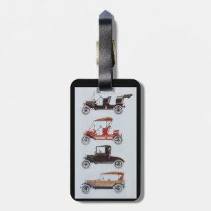 Étiquette À Bagage CARS vintage CLASSIQUE Automobile noir blanc rouge