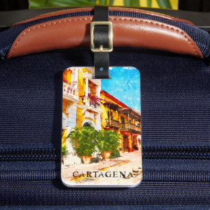 Étiquette À Bagage Cartagena Colombie Vintage voyage
