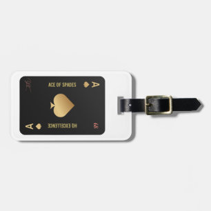 Étiquette À Bagage Carte à jouer, as de pique