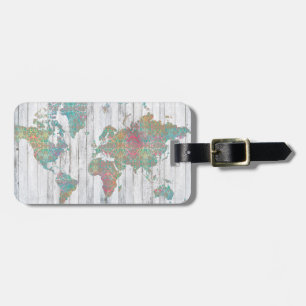 Étiquette À Bagage Carte Boho II