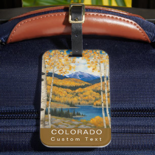 Étiquette À Bagage Carte Colorado Mountain Vacances Souvenir